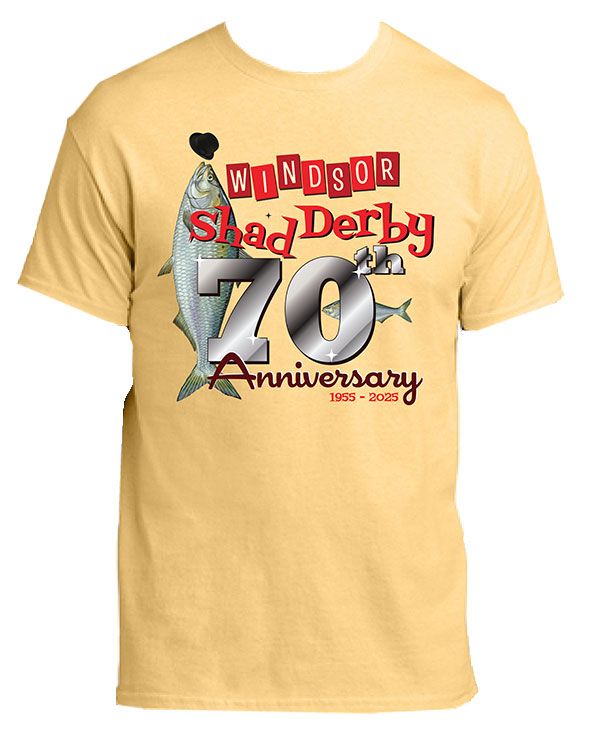 Official Shad Derby T-shirt (Yellow - Retro Anniversary)