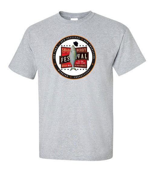 Official Windsor Shad Derby T-shirt (Grey -Fish Logo)