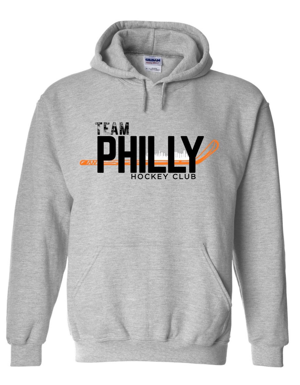 Team Philly Orange Stick Hoodie