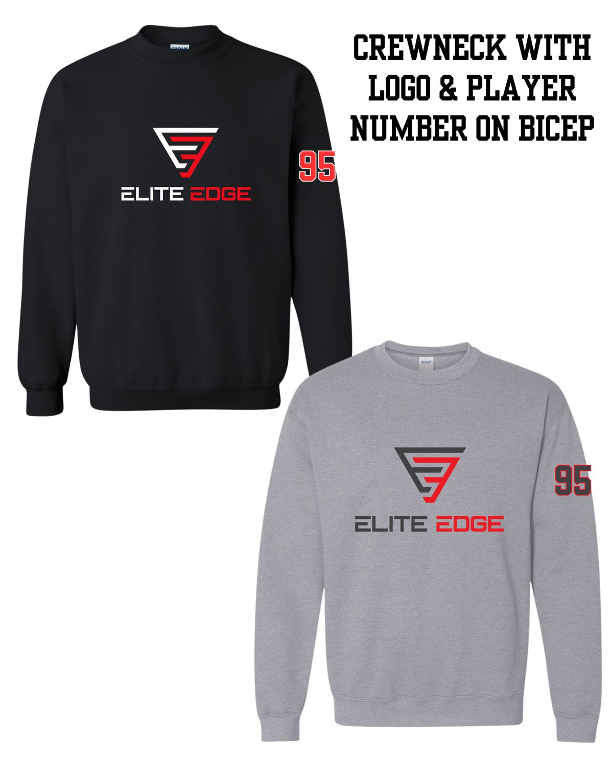 Elite Edge Crewneck - logo &amp; bicep number