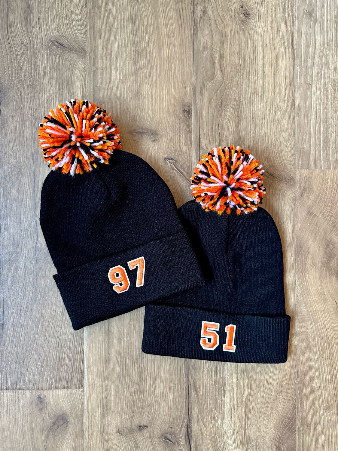 Number Beanie With Pom Pom