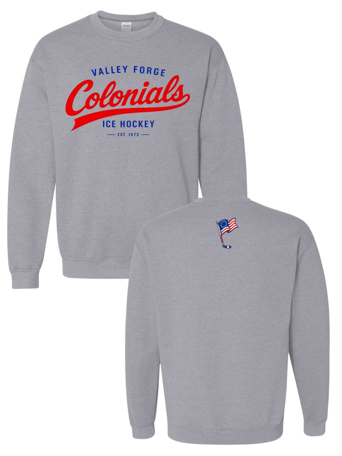 Colonials Ice Hockey Baseball Style Crew Or Hoodie