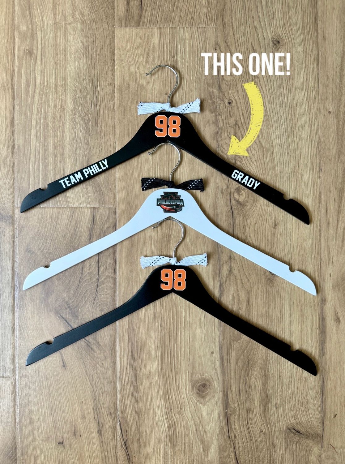Hanger - Single With Name, Team name &amp; Number