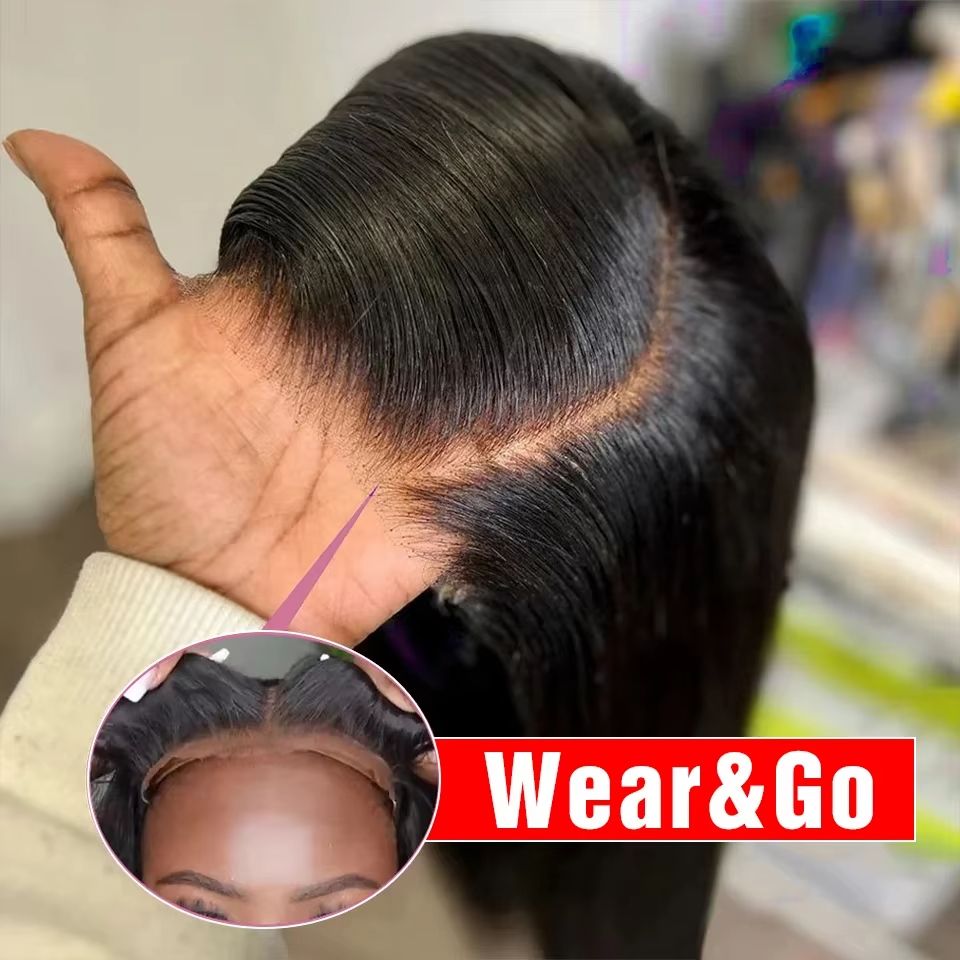 Pre Cut No Glue Bone Straight Glueless Wigs. Human Hair 13x6 HD Lace Frontal Wig 100% Human Hair Wigs