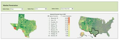 Market Penetration Map Interactive Dashboard