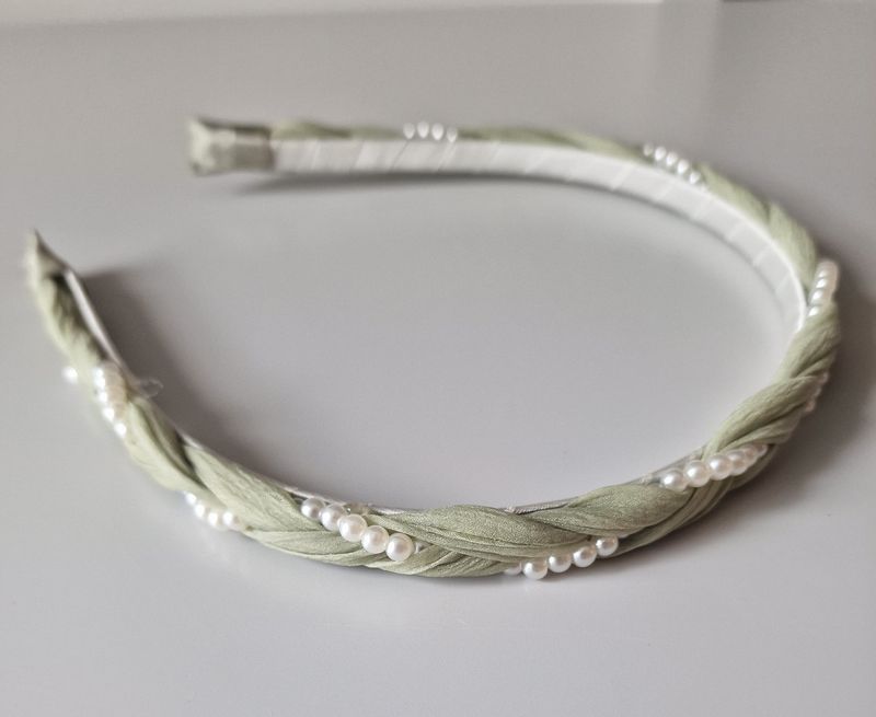 HÅRBAND FLÄTA GRÖN