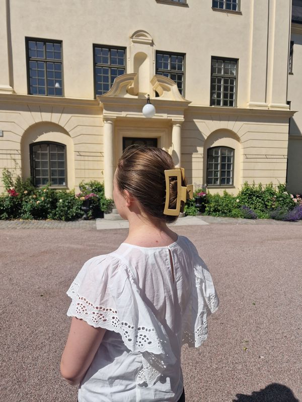 KLASSISK XL HÅRKLÄMMA BEIGE - Håller ditt tjocka hår på plats