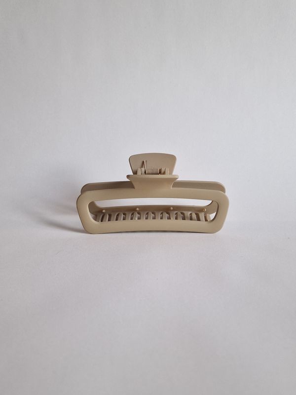 RUND HÅRKLÄMMA XL KHAKI