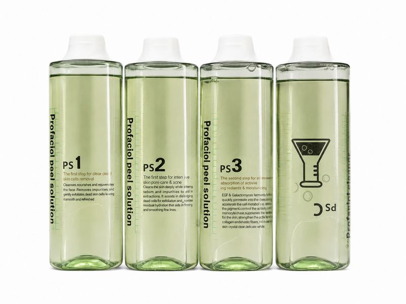 4 stuks set aquapeel liquids: Ps1, Ps2, Ps3, PsC