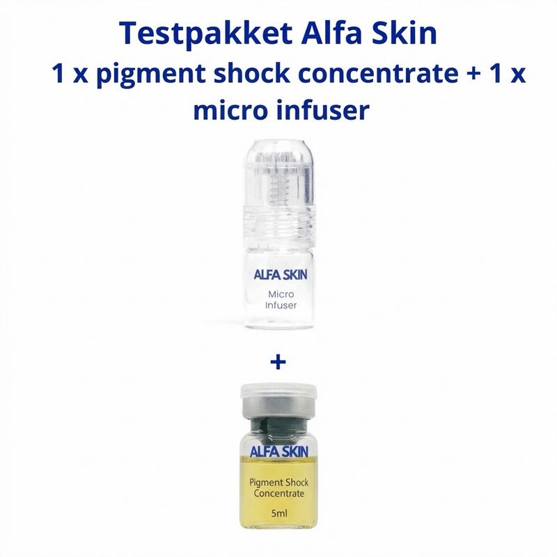 Testpakket Alfa Skin 1 x PIGMENT SHOCK concentrate + 1 x micro infuser