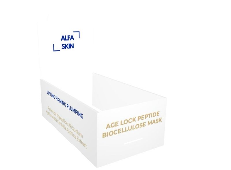 ALFA SKIN – Age Lock Peptide Biocellulose Mask Display