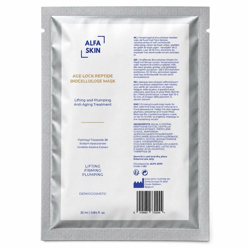 ALFA SKIN – Age Lock Peptide Biocellulose Mask 10x
