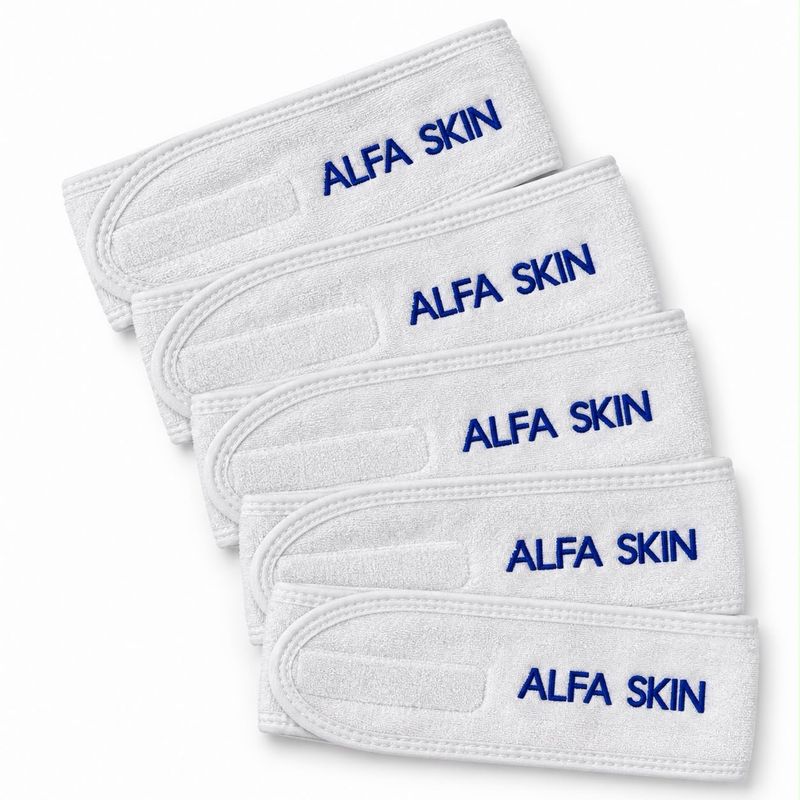 Alfa skin Haarbandeaus luxe fluweelzacht wit 5stuks