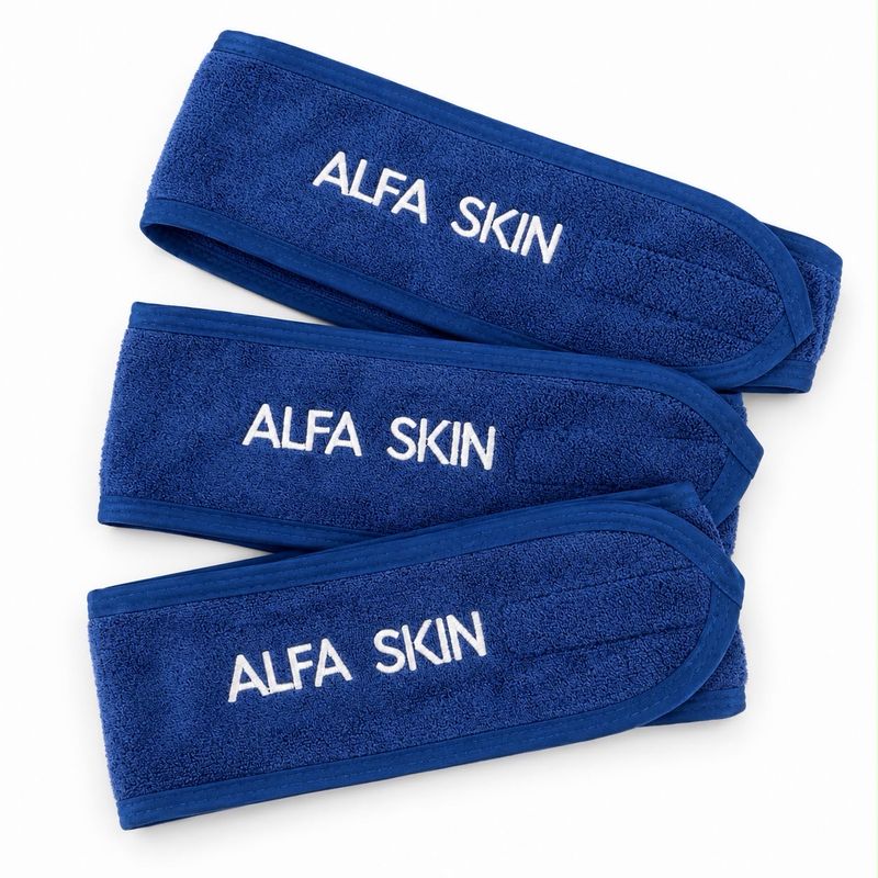 Alfa skin Blauwe Haarbandeaus luxe fluweelzacht 3stuks
