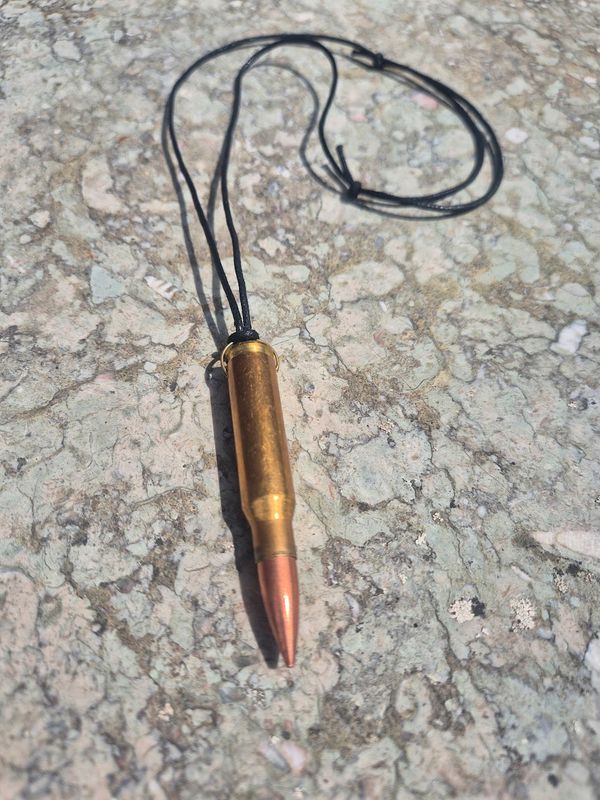 Patronhalsband - Stor mässingspatron