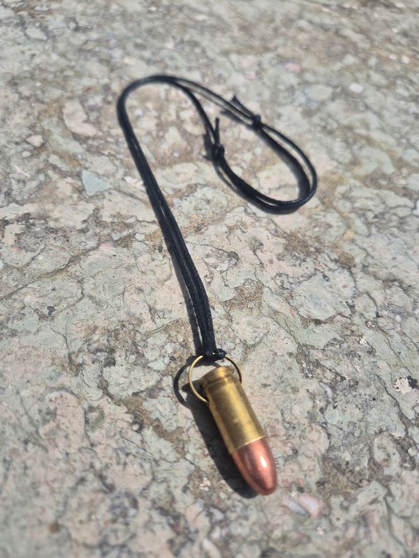 Patronhalsband - Liten mässingspatron