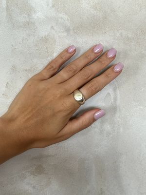 טבעת חותם עגול חלק