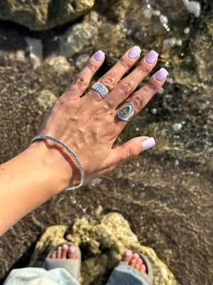 טבעת אוונטורין | טבעת מקומטת רחבה | צמיד שבטי עבודת יד | One piece