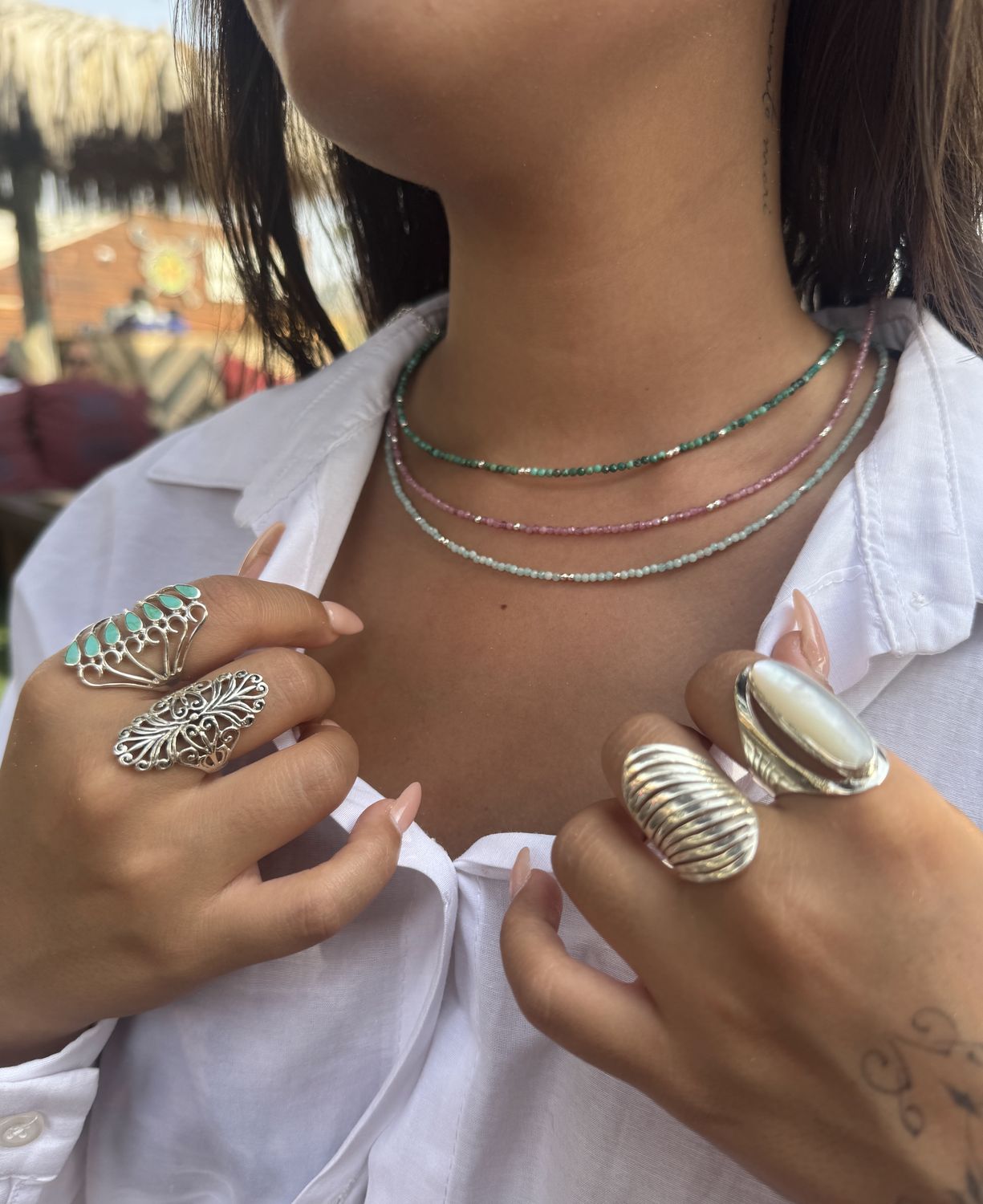 שרשרת קלצדוני | שרשרת טורמלין | שרשרת טורקיז | One piece