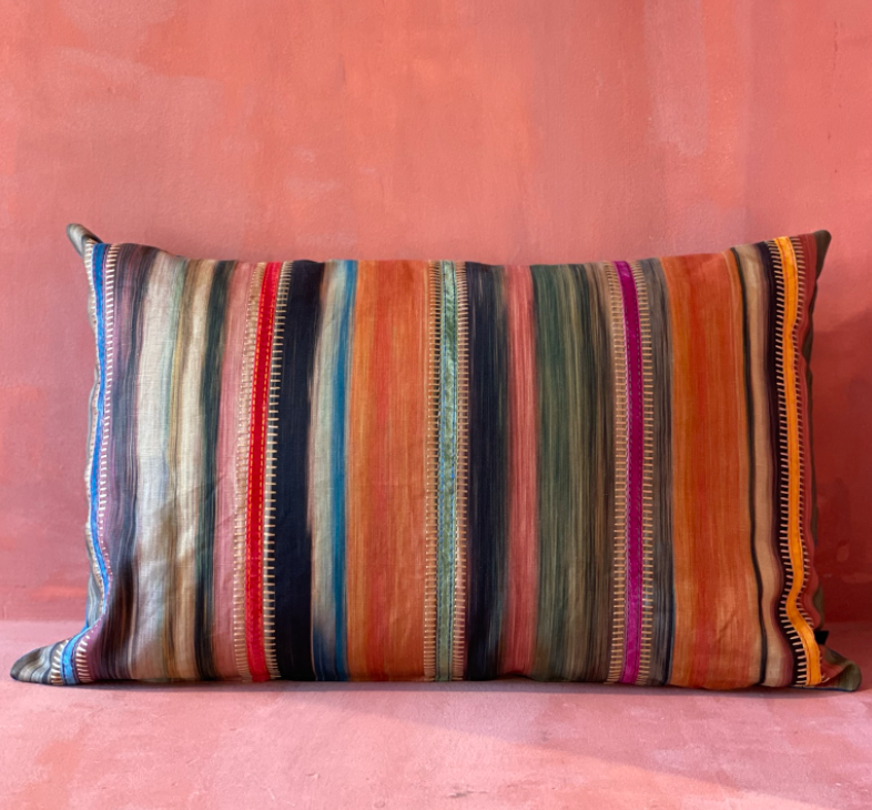 Bohemian stripe pillow
