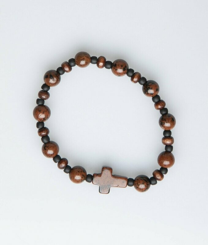 Men's Mahogany Obsidian Rosary Bracelet