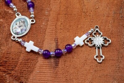 Purple Malaysia Jade Rosary