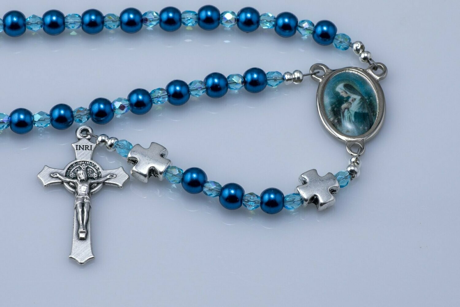 Dark Blue Pearl Rosary