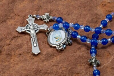 Blue Malaysia Jade 1st Communion Rosary