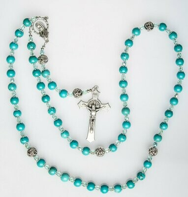Natural Turquoise Howlite Rosary