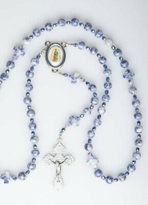 Blue Spot Stone Rosary