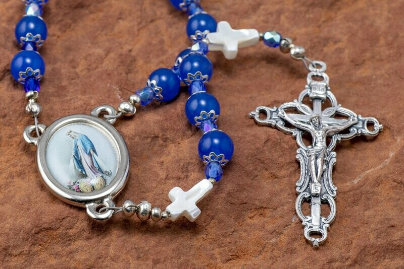 Blue Malaysia Jade Rosary