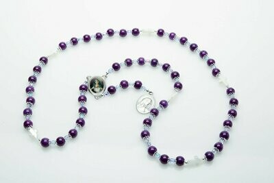 Purple Malaysia Jade Seven Sorrows Rosary