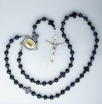 Midnight Blue Goldstone Rosary