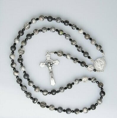 Jasper Web Stone Benedictine Rosary