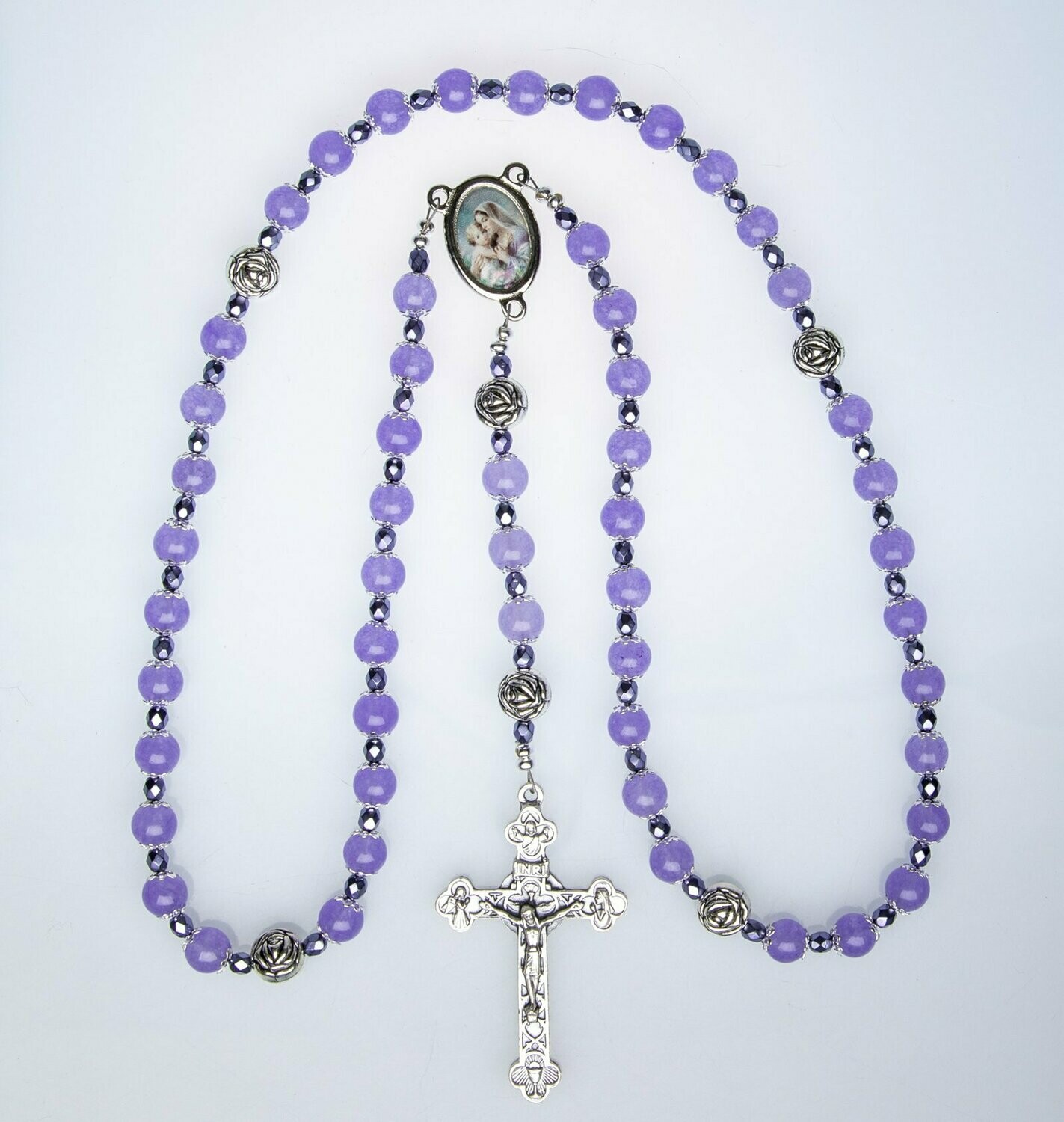 Lavender Jade Rosary
