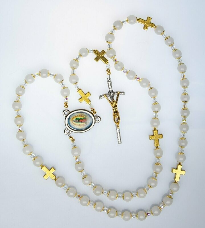Snow Quartz Rosary