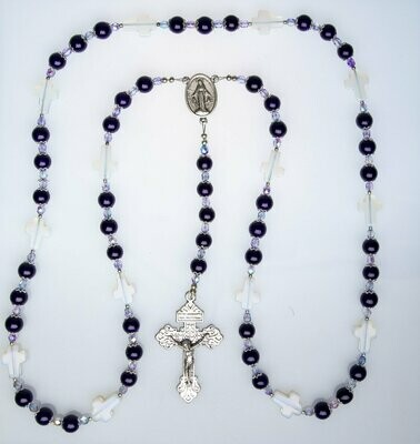 Purple Jade Stations of the Cross Rosary
