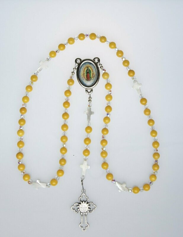 Yellow Jade Rosary