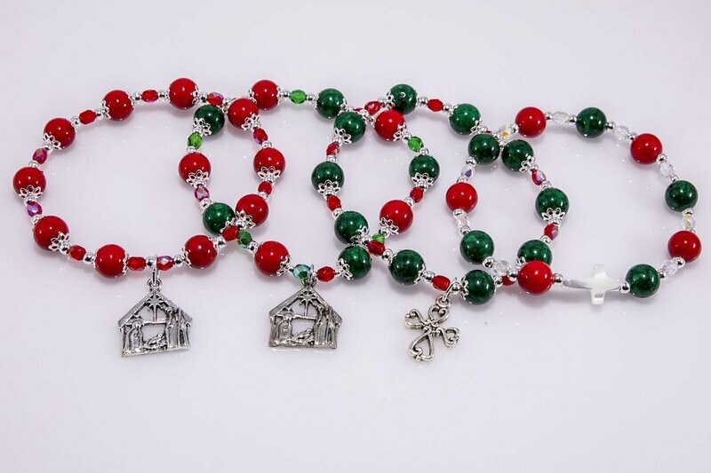 Christmas Manger  Rosary Bracelets