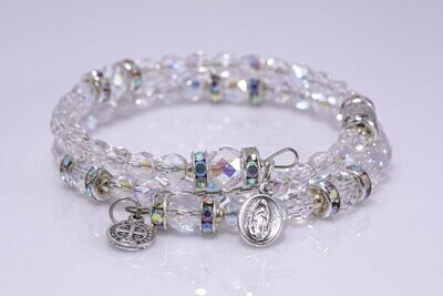 Crystal Full Rosary Wrap Bracelet