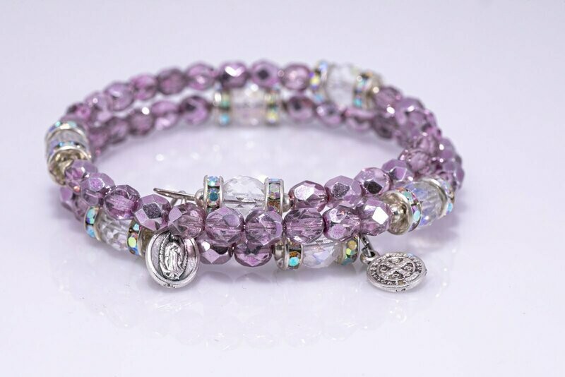 Watermelon Full Rosary Wrap Bracelet