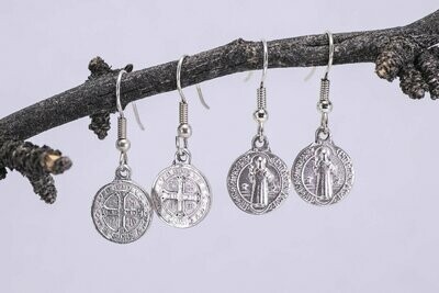 St Benedict Medallion Earrings