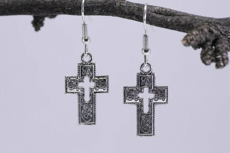 Cross Cut Out Cross earrings