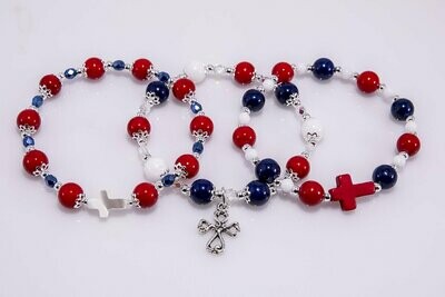 Patriotic Rosary Bracelets