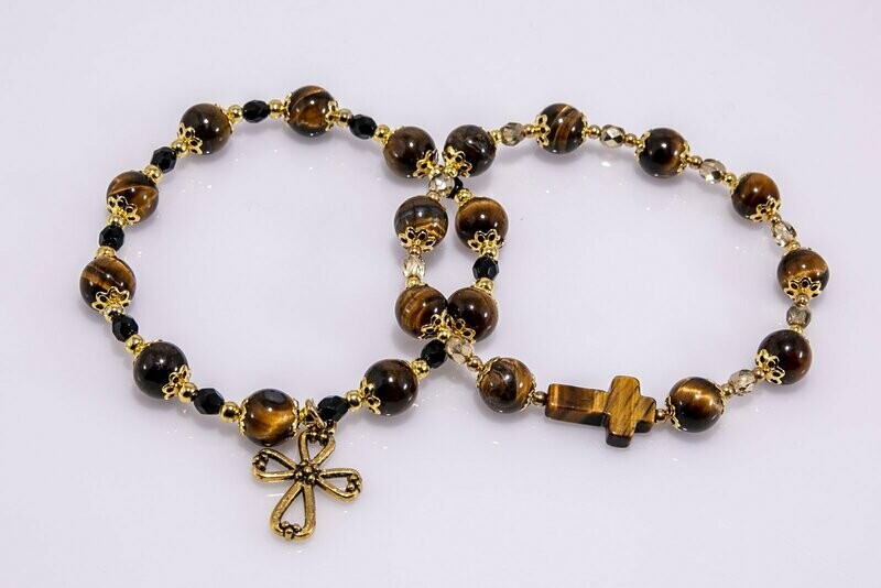 Tiger's Eye Rosary Bracelet