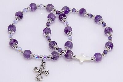 Amethyst Custom Rosary Bracelet
