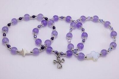 Lavender Jade Rosary Bracelet