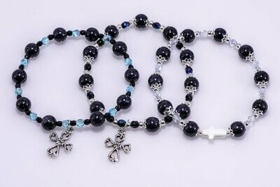 Midnight Blue Goldstone Rosary Bracelet