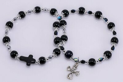 Black Obsidian Rosary Bracelet