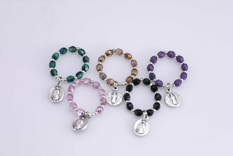 More Rosary Rings with charms